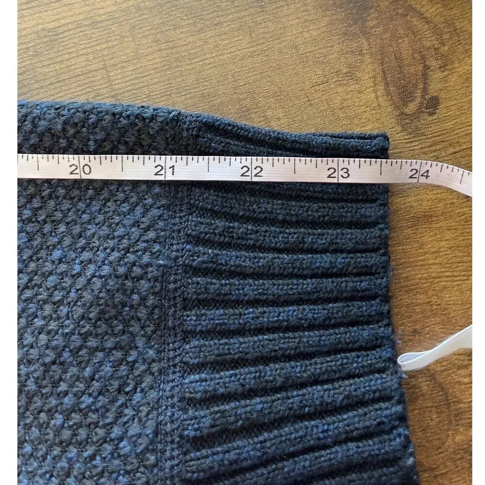 Mens Blue Color block Striped Fleece-Lined Full Zipper Jacket Hooded - Picture 8 of 11